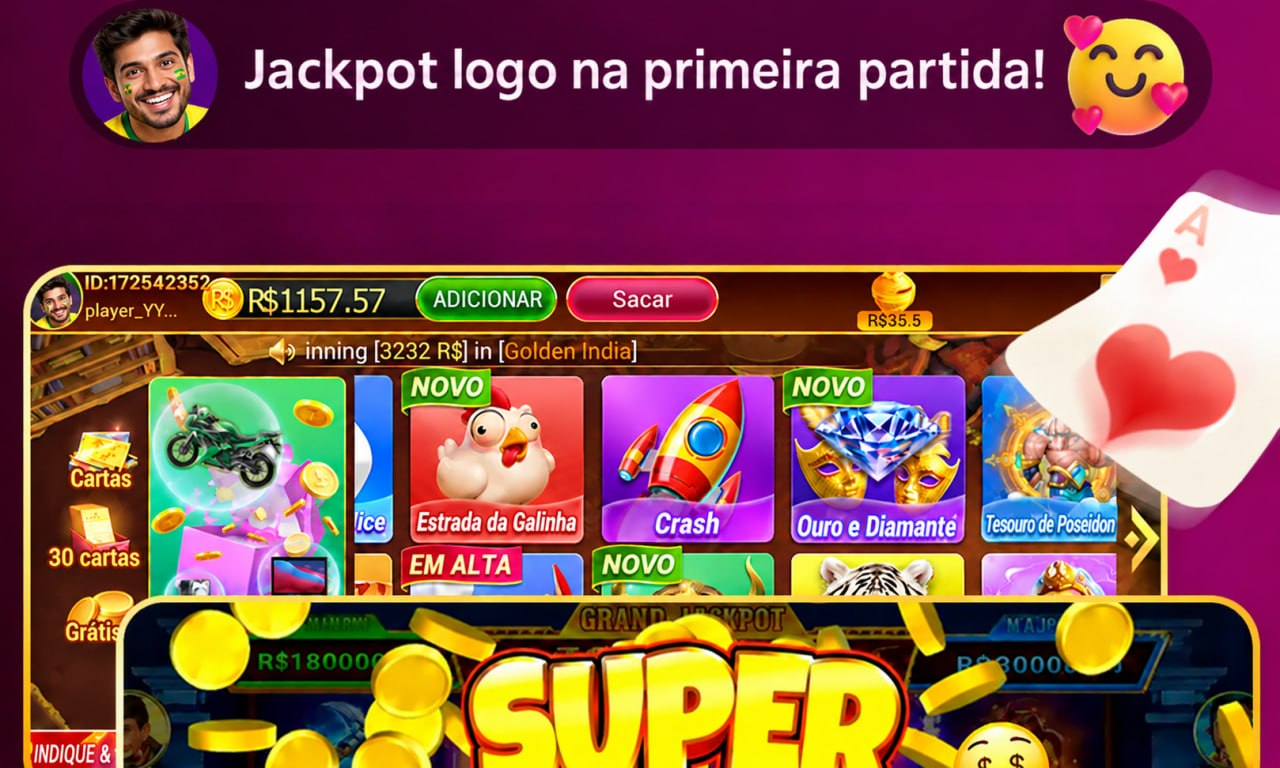 Jackpot logo na primeira partida! Jogos e super vitória.